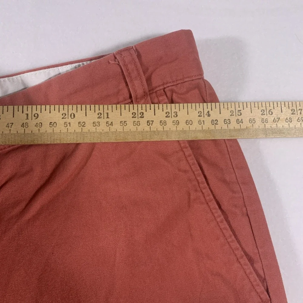 Roundtree & Yorke Casuals Mens 50 Salmon Flat Front Chino Shorts Cotton Canvas